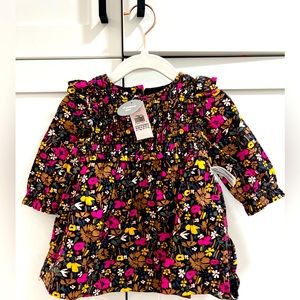 Baby Smocked Floral Dress Set- 3-6 months